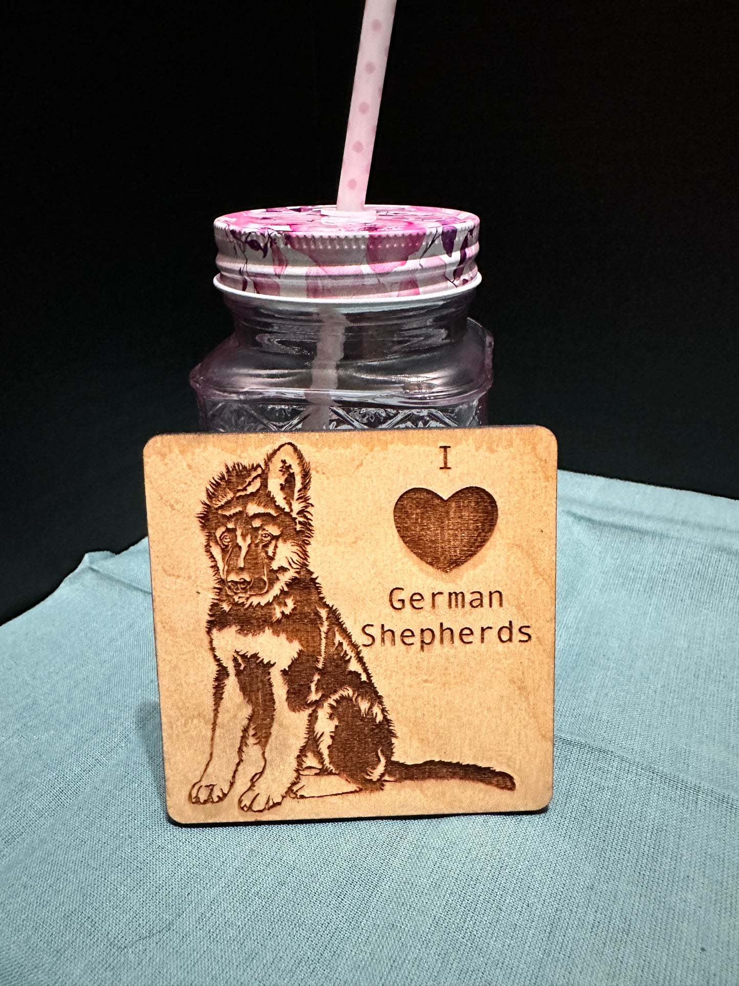 I Love German Shepherds- Laser Engraved- Gift for Pet Owner