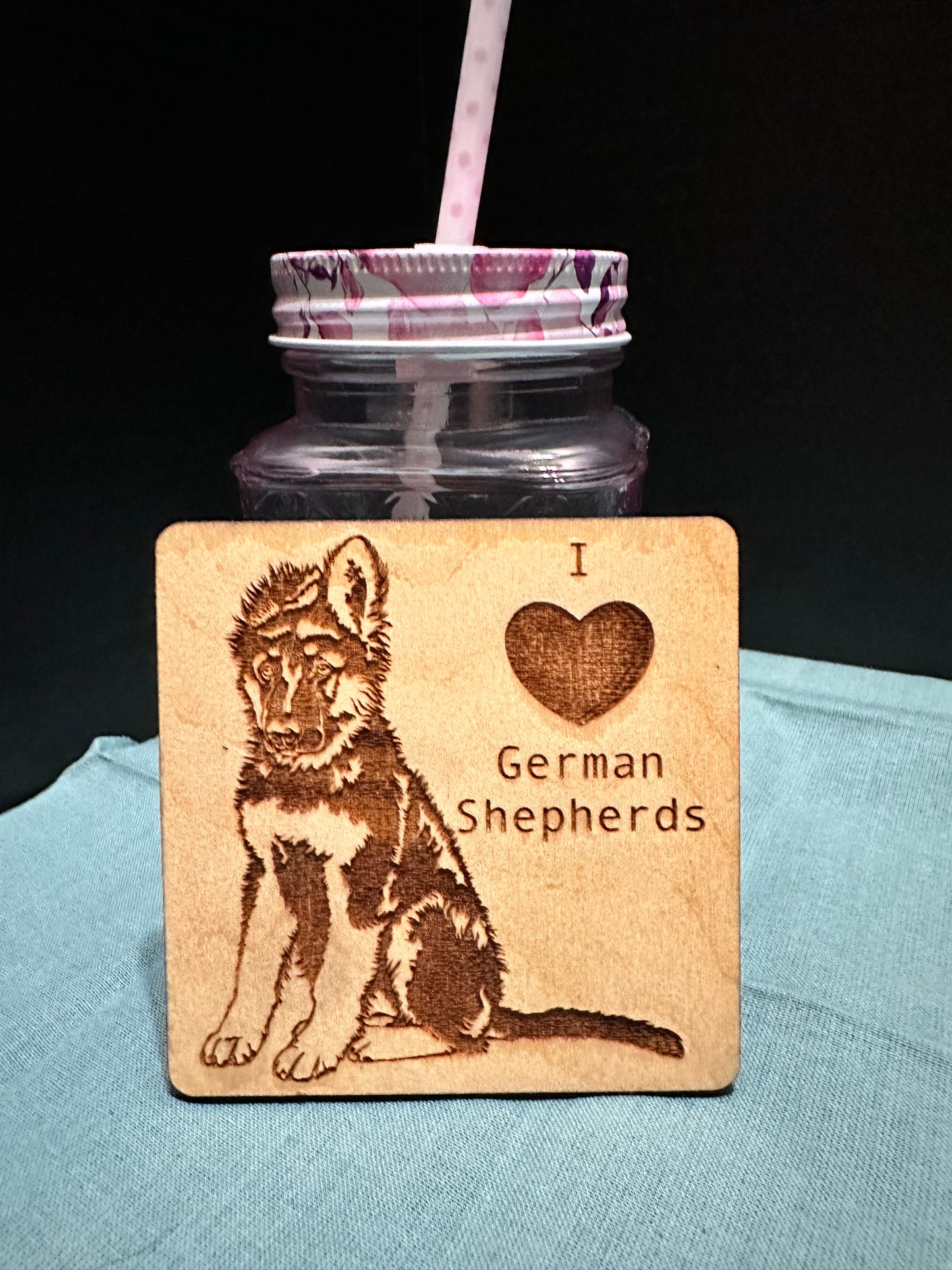 I Love German Shepherds- Laser Engraved- Gift for Pet Owner